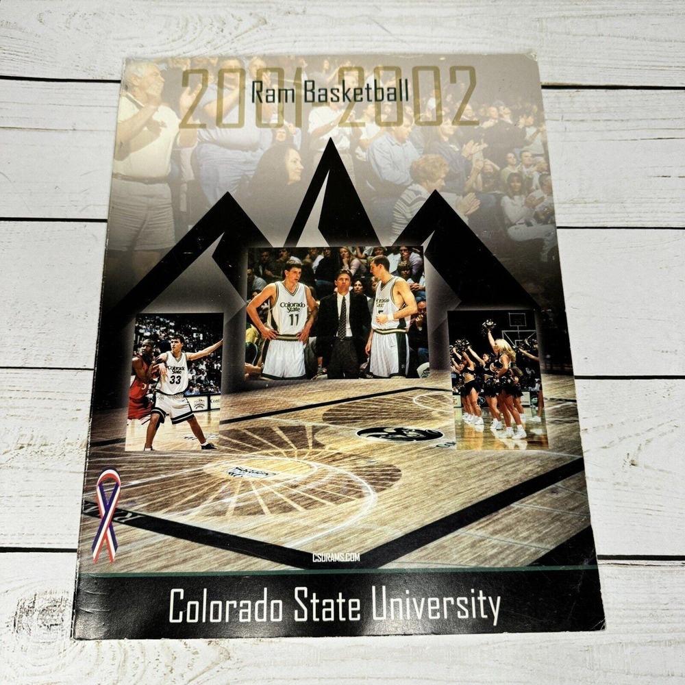 2001–2002 Colorado State Rams Basketball Program Vintage NCAA CSU